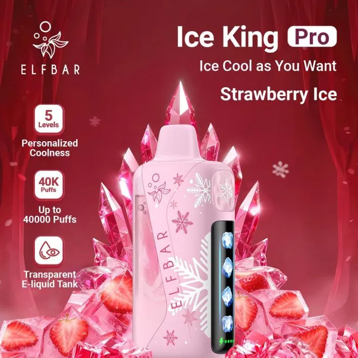 Buy Elfbar ice king pro strawberry ice - Online Vape Store India