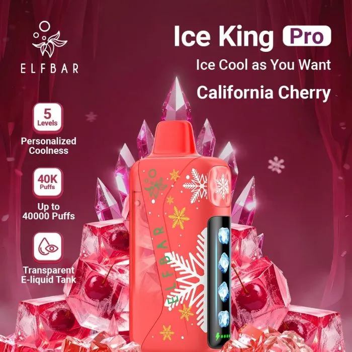 Buy Elfbar ice king pro California cherry - Online Vape Store India
