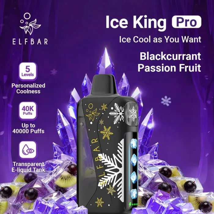 Buy Elfbar ice king pro blackcurrant passionfrout  - Online Vape Store India