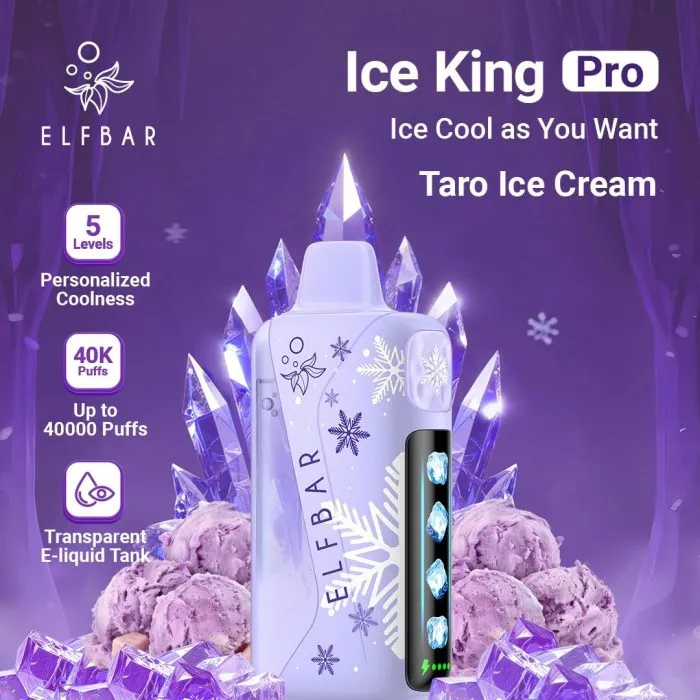 Buy Elfbar ice king pro taro ice cream  - Online Vape Store India