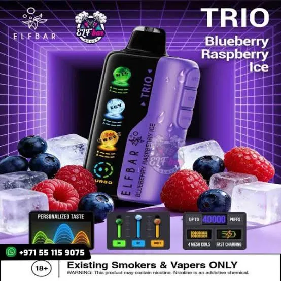 Elfbar Trio bluberry Rasberry ice