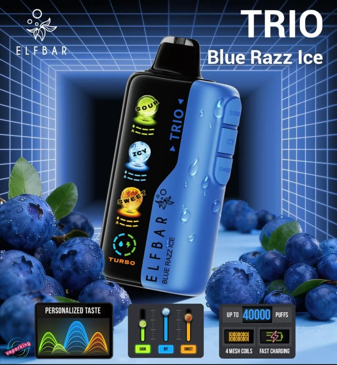 Elfbar trio blue razz ice